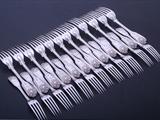 Collection of Victorian fiddle, thread and husk pattern sterling silver forks