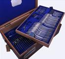 A good canteen of matched fiddle pattern sterling silver flatware for 18 people