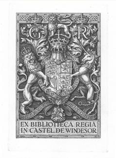 Royal bookplate for George V by G W Eve