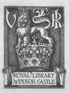Royal Bookplate for Queen Victoria by G W Eve