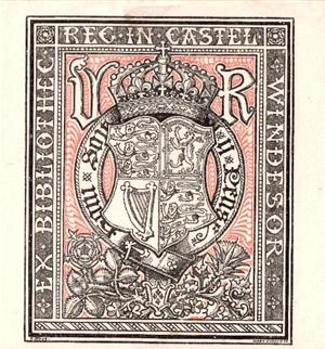 Royal bookplate for Queen Victoria