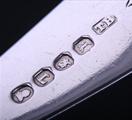 A pair of George III sterling silver Old English pattern table spoons