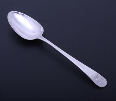 A George III Old English pattern sterling silver table spoon