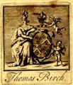 A delightful 18th Century bookplate for Birch