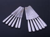 Service of George IV fiddle pattern sterling silver flatware for twelve people