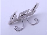 Victorian sterling silver armorial place card or menu holder