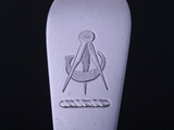 A provincial George IV sterling silver Old English pattern dessert spoon