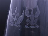 A 19th century armorial glass water carafe