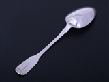 A George IV sterling silver fiddle pattern table spoon