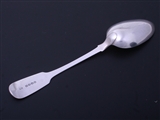 A William IV sterling silver fiddle pattern table spoon