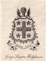 A 19th century framed armorial bookplate