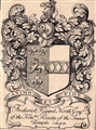 A 19th century framed armorial bookplate