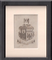 A 19th century framed armorial bookplate