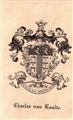 A 19th century framed armorial bookplate