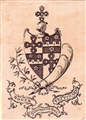 An early 19th century framed armorial bookplate