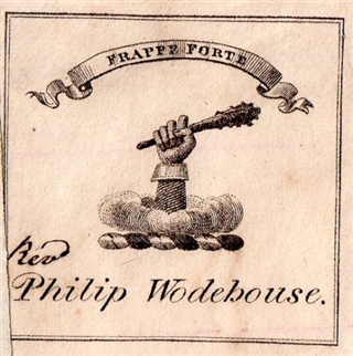 An 18th century framed crest bookplate