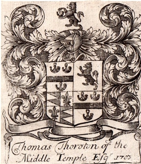 An early 18th century framed armorial bookplate