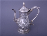 A Victorian sterling silver coffee pot