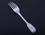 A Victorian fiddle pattern sterling silver table fork