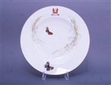 Attractive set of four Victorian armorial porcelain soup plates
