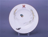 Attractive set of four Victorian armorial porcelain soup plates