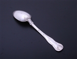 A George IV Hourglass pattern sterling silver dessert spoon