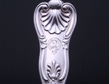 Set of eleven George IV King's pattern sterling silver table forks