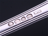 Set of eleven George IV King's pattern sterling silver table forks
