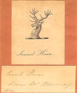 A 19th century framed armorial bookplate