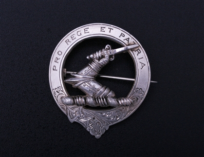 CAMERON: A Scottish provincial sterling silver clan badge