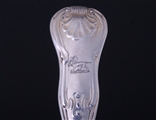 A set of six George IV Hourglass pattern sterling silver teaspoons