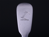 A set of six Irish William IV sterling silver fiddle pattern dessert spoons
