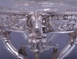 Fine Victorian silver and glass figural centrepiece