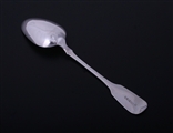 A Victorian Scottish sterling silver fiddle pattern table spoon