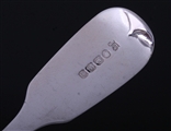 A Victorian Scottish sterling silver fiddle pattern table spoon