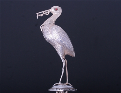 THE HAGUE: Fine and impressive armorial silver fork and spoon