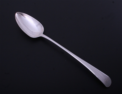 A George III sterling silver Old English pattern silver basting spoon