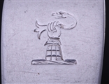 A Victorian fiddle pattern sterling silver table spoon