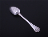 PAUL STORR: A fine Regency military thread and shell pattern sterling silver table spoon