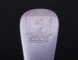 A George II Hanoverian pattern sterling silver soup ladle