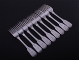 A set of eight George IV fiddle and shell pattern sterling silver table forks