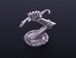 A George IV sterling silver armorial paperweight