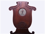 A good pair of George IV mahogany armorial hall chairs attributed to T & G Seddon