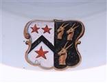 WILLES: A fine set of four Chinese armorial export porcelain circular dishes, Qianlong (1736-1795)