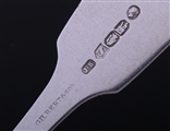 A pair of Irish Victorian fiddle pattern sterling silver table forks