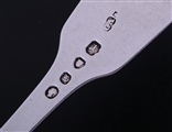 A set of six Victorian fiddle pattern sterling silver table forks