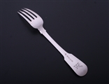 A George III fiddle pattern sterling silver table fork