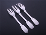 Three Irish William IV sterling silver fiddle pattern dessert forks