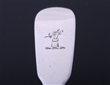 An Irish George III fiddle pattern sterling silver tea spoon