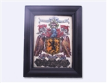 Fine Arts & Crafts armorial enamel framed plaque